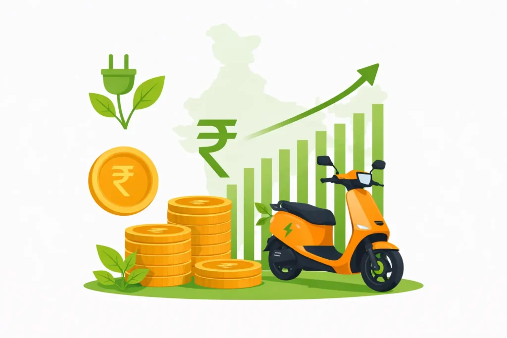Rupee + EV savings infographic Electric Scooter

